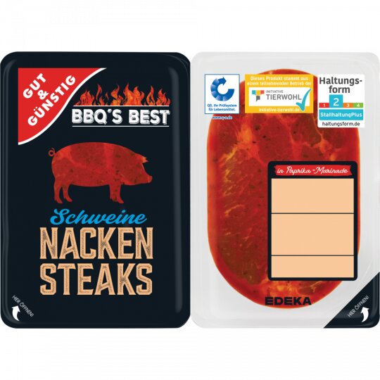 Gut & Günstig Nackensteak Paprika 600g QS