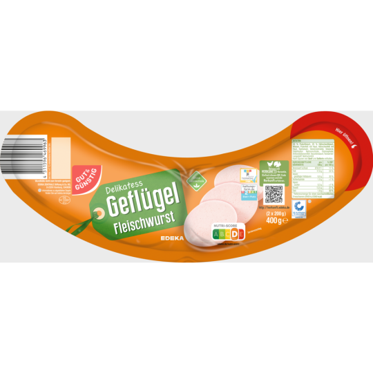 Gut & Günstig Geflügelfleischwurst 2x200g  QS