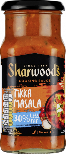 Sharwoods Tikka Kochsauce extra scharf 30% weniger Fett 420g