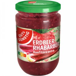 GUT&GÜNSTIG Konfitüre Erdbeere-Rhabarber 450g