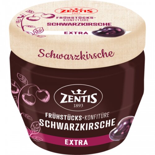 Zentis Frühstücks-Konfitüre Extra Schwarzkirsche 230g