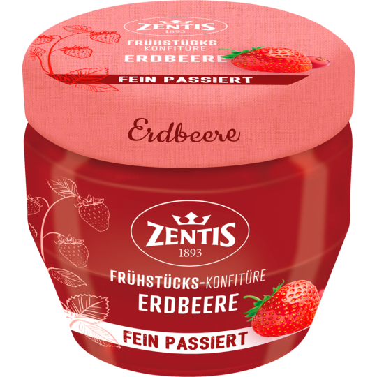 Zentis Frühstücks-Konfitüre fein passiert Erdbeere 230g