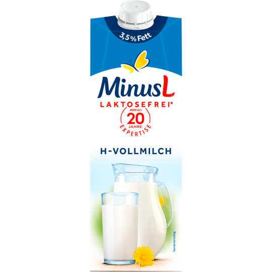 MinusL Haltbare Vollmilch 3,5% 1l