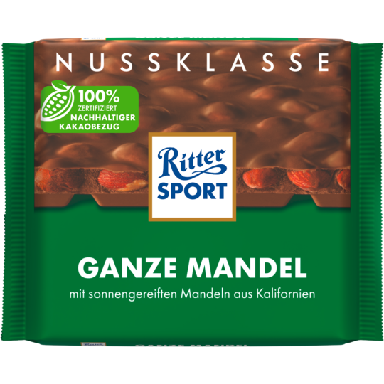 Ritter Sport Nuss Klasse Ganze Mandel Tafel 100g
