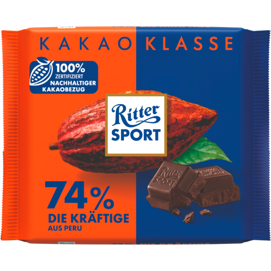 Ritter Sport 74% Die Kräftige Tafel 100g