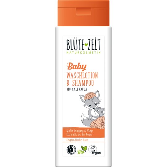 BLÜTEZEIT Baby Dusche&Shampoo 2in1 Bio-Calendula 250ml