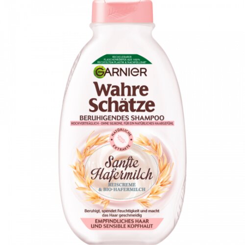 Garnier Wahre Schätze Shampoo seidige Reiscreme mit sanfte Hafermilch für empfindliches Haar 250ml