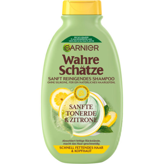 Garnier Wahre Schätze Shampoo Tonerde/Zitrone für normales bis schnell fettendes Haar 250ml