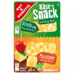 GUT&GÜNSTIG Käse Snack Gouda+Maasdamer...