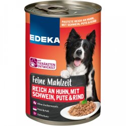 EDEKA Feine Mahlzeit Hund Reich an Huhn mit Schwein, Rind...