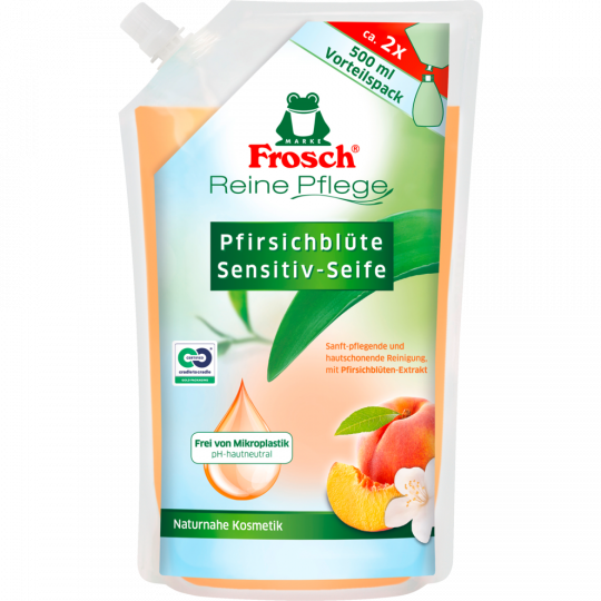 Frosch Reine Pflege Sensitiv Seife Pfirsichblüte 500ml