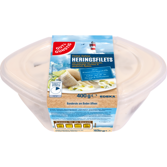 GUT&GÜNSTIG Sahneheringsfilets fein 400g