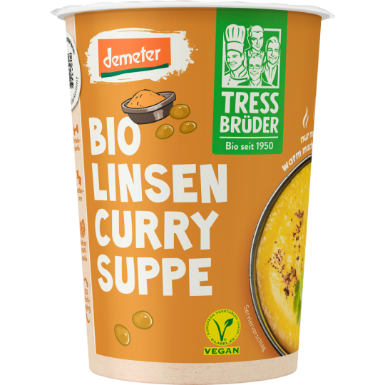 Demeter Tress Brüder Linsen Curry Suppe 450ml