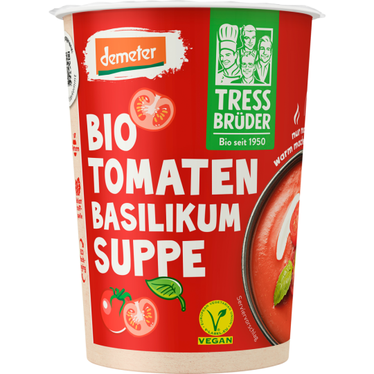 Demeter Tress Brüder Tomaten Basilikum Suppe 450ml