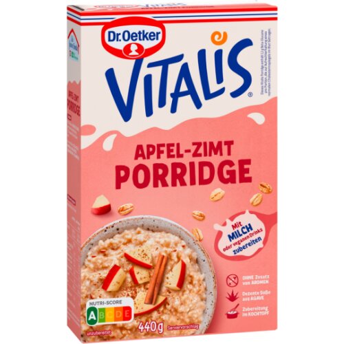 Dr.Oetker Vitalis Porridge Apfel-Zimt für 1,32l 440g