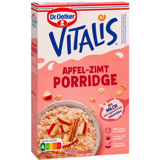 Dr.Oetker Vitalis Porridge Apfel-Zimt für 1,32l 440g