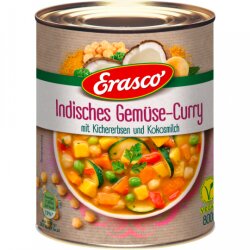 Erasco Indisches Gemüsecurry mit Kichererbsen und...