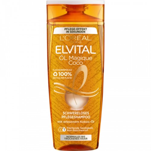 Elvital Shampoo Öl Magique Coco aus erlesenem Kokos-Öl für normales bis trockenes Haar 300ml