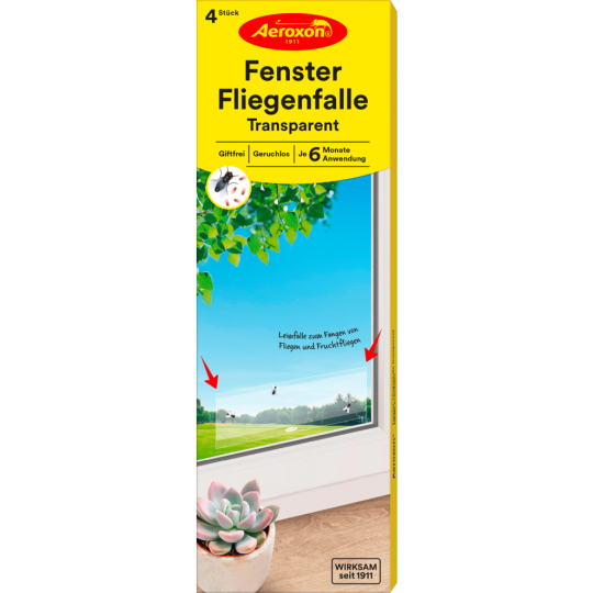 Aeroxon Fensterfliegenfalle transparent 4ST