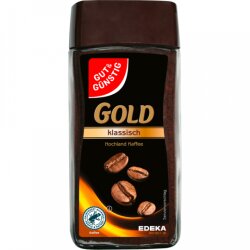 GUT&GÜNSTIG Gold löslicher Bohnenkaffee 100g