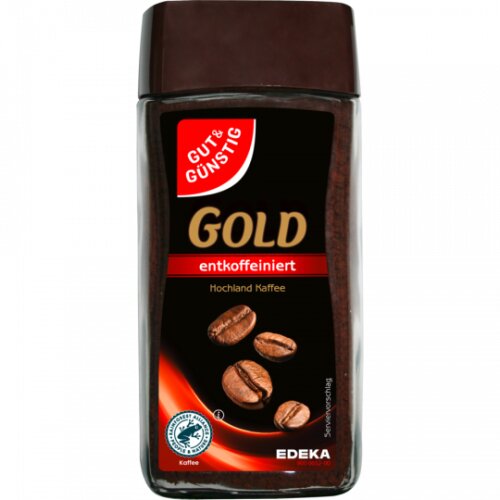 GUT&GÜNSTIG Gold löslicher Kaffee entkoffeiniert 100g