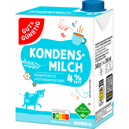 GUT&GÜNSTIG Kondensmilch 4% 340g
