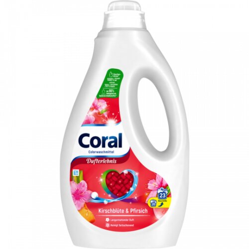 Coral Waschmittel flüssig Kirschblüte&Pfirsich 23WL 1,15l