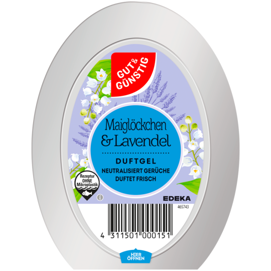 GUT&GÜNSTIG Duftgel Maiglöckchen & Lavendel 150g