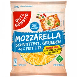 GUT&GÜNSTIG Mozzarella 45% gerieben Kleiner Kauf...