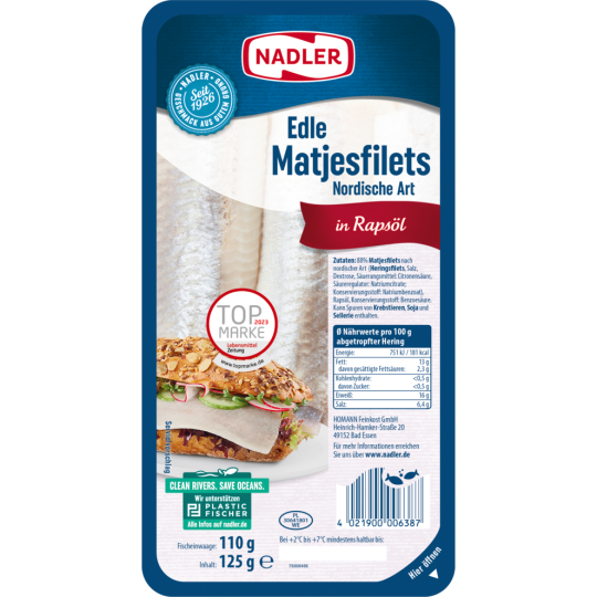 Nadler Edle Matjesfilets nordische Art 125g