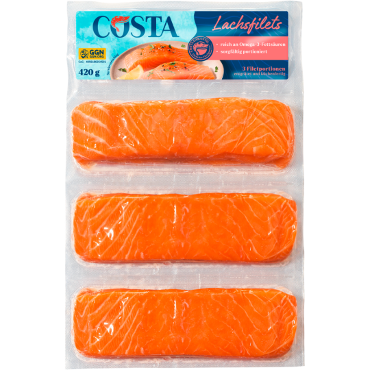 Costa Lachsfilets 3x140g