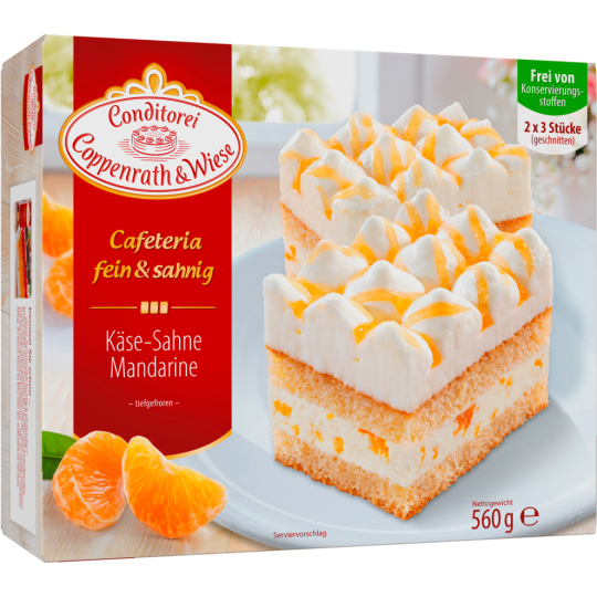 Coppenrath&Wiese Cafeteria fein&sahnig Käse-Sahne-Mandarinen Blechkuchen 560g