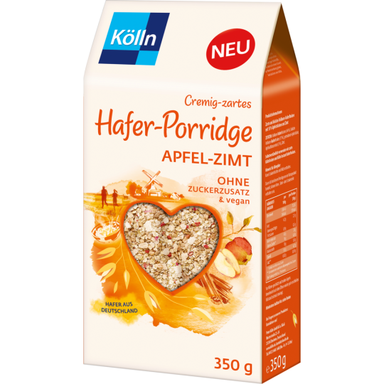 Kölln Cremig-zartes Hafer-Porridge Apfel-Zimt 350g