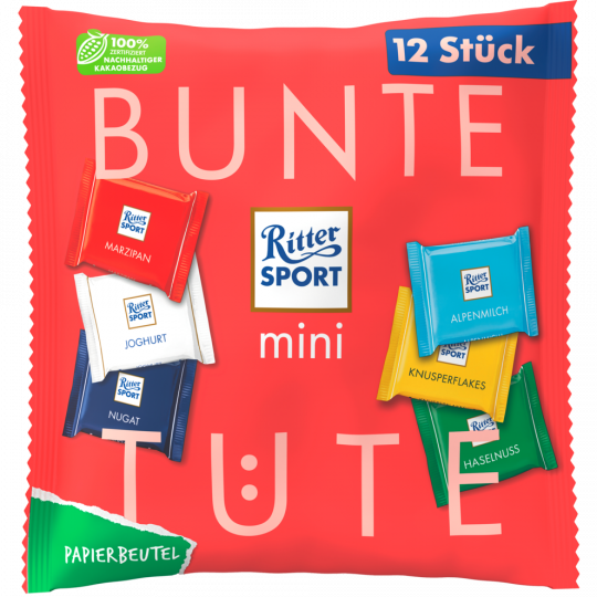 Ritter Sport Mini Bunte Tüte 12ST 200g