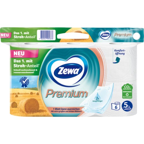 Zewa Premium Toilettenpapier 5-lagig 6x110Blatt
