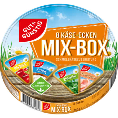 GUT&GÜNSTIG Schmelzkäseecken Mix 52% 250g