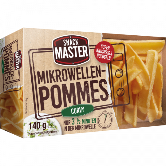 Snackmaster Mikrowellen Pommes Curvy 140g