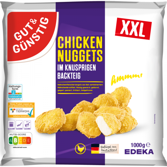 GUT&GÜNSTIG Chicken Nuggets im Backteig 1000g VLOG QS