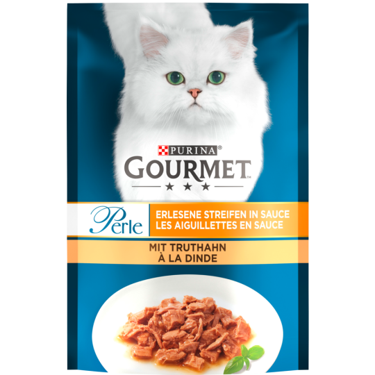 Gourmet Perle Erlesene Streifen Truthahn Katzennassnahrung 85g