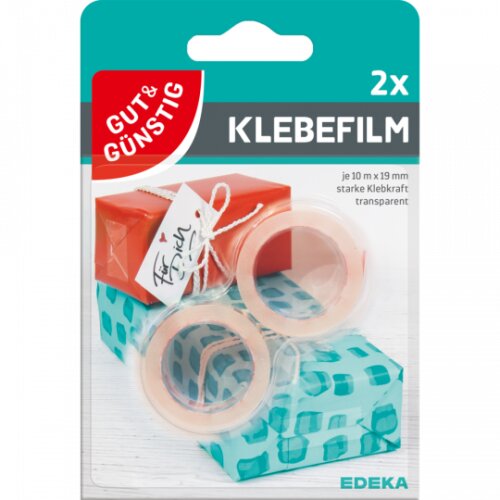 GUT&GÜNSTIG Klebefilm transparent 19mmx10m 2ST