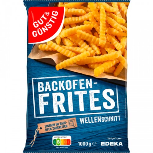 GUT&GÜNSTIG Backofen Pommes Frites Wellenschnitt 1000g