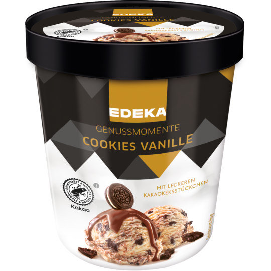EDEKA Genussmomente Eiscreme Cookies Vanille 500ml