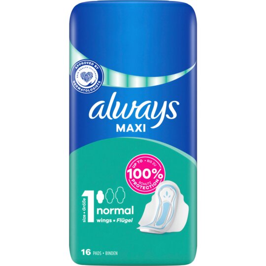 Always Maxi Normal mit Flügeln Damenbinden 16ST