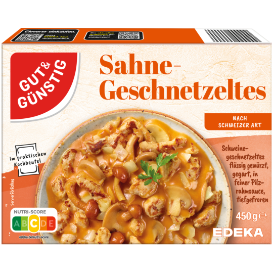 GUT&GÜNSTIG Sahne-Geschnetzeltes Schweizer Art 450g