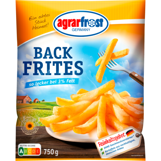 Agrarfrost Backfrites Normalschnitt 750g