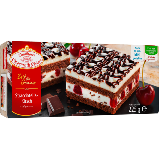 Coppenrath&Wiese Zeit für Genuss Stracciatella-Kirsch Blechkuchen 225g
