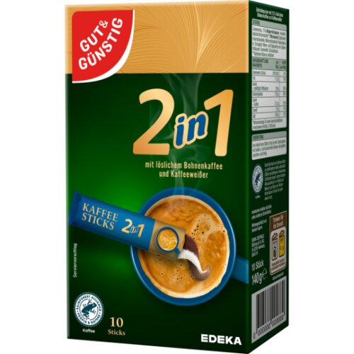 GUT&GÜNSTIG Kaffeesticks 2in1 140g