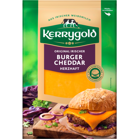 Kerrygold Original Irischer Burger Cheddar Herzhaft 50% Rahmstufe 150g