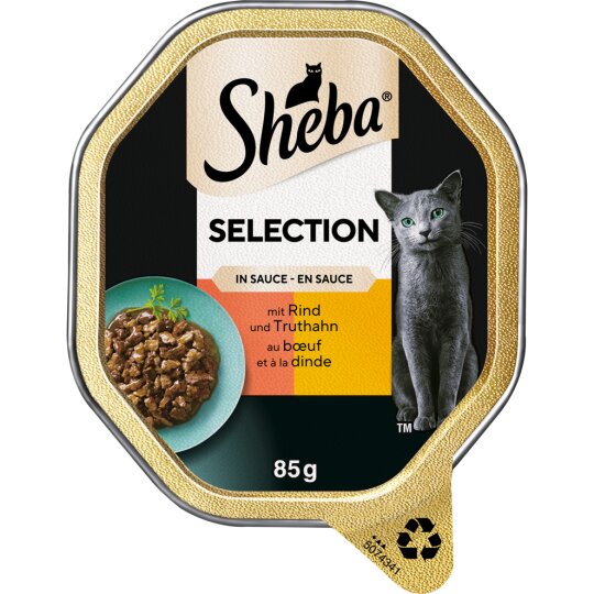 Sheba Selection in Sauce mit Rind und Truthahn 85g