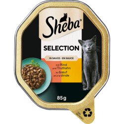 Sheba Selection in Sauce mit Rind und Truthahn 85g